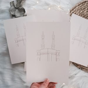 A5 lijntekening kaaba beige